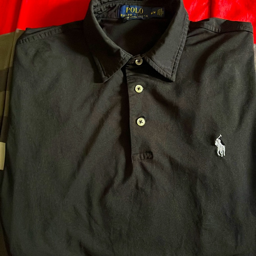 Ralph Lauren Polo collared shirt, BLACK